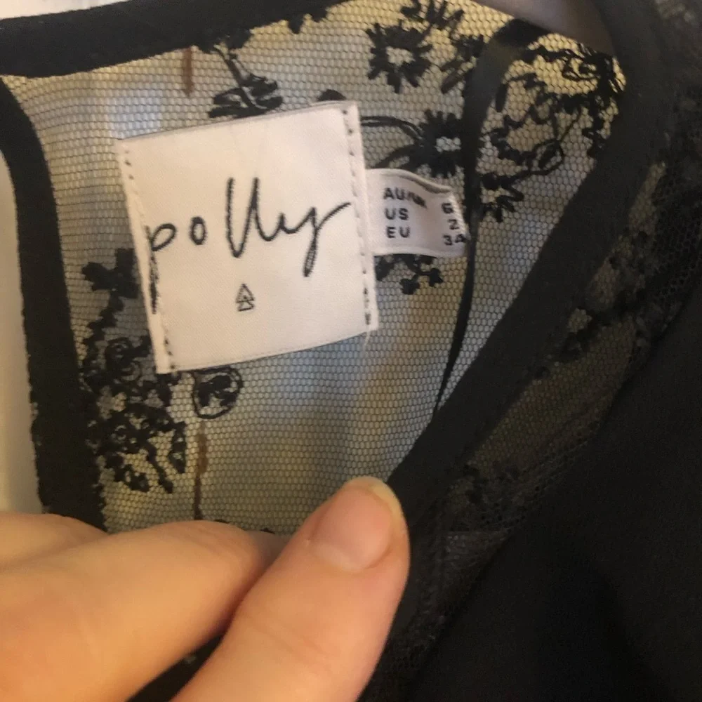 Princess Polly Dress Black Floral Lace Mini Sorcerer Design